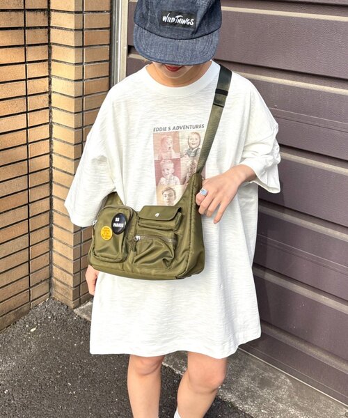 CIAOPANIC TYPY（チャオパニックティピー）の「【UNISEX】メニーポケットショルダーBAG（ショルダーバッグ・レディース・ブラック/カーキ・ONE SIZE）」の9枚目の写真