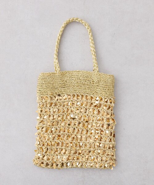 2WAYで使用可能！】チェーン付き手編みスパンコールBAG（ショルダー