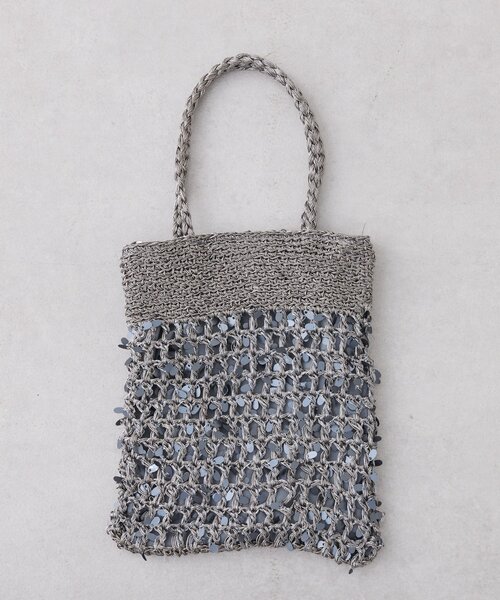 CIAOPANIC TYPY(チャオパニックティピー)の「:【2WAYで使用可能!】チェーン付き手編みスパンコールBAG(ショルダーバッグ・レディース・シルバー/ゴールド/ダークグレー・ONE SIZE)」の7枚目の写真