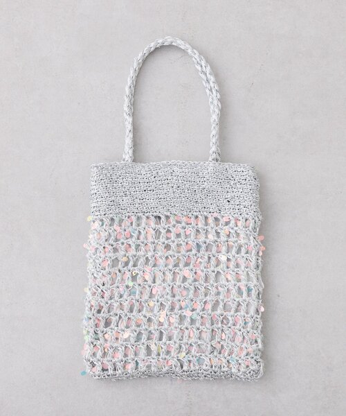 CIAOPANIC TYPY(チャオパニックティピー)の「:【2WAYで使用可能!】チェーン付き手編みスパンコールBAG(ショルダーバッグ・レディース・シルバー/ゴールド/ダークグレー・ONE SIZE)」の8枚目の写真