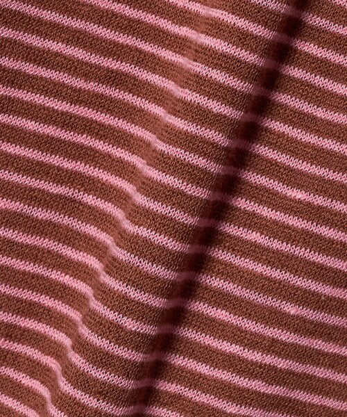 UNITED ARROWS(ユナイテッドアローズ)の「リネン/コットン ボーダー スキッパー ポロシャツ(ポロシャツ・メンズ・ネイビー/ブラウン系・M/L/S)」の8枚目の写真