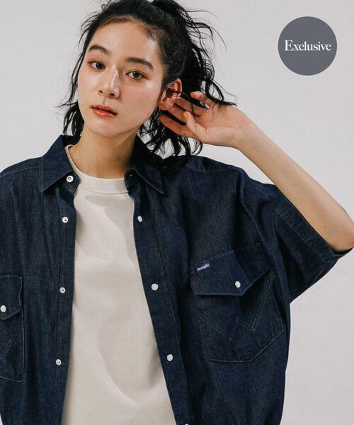 別注』Wrangler×EKAL ライトデニムワークシャツ（シャツ/ブラウス
