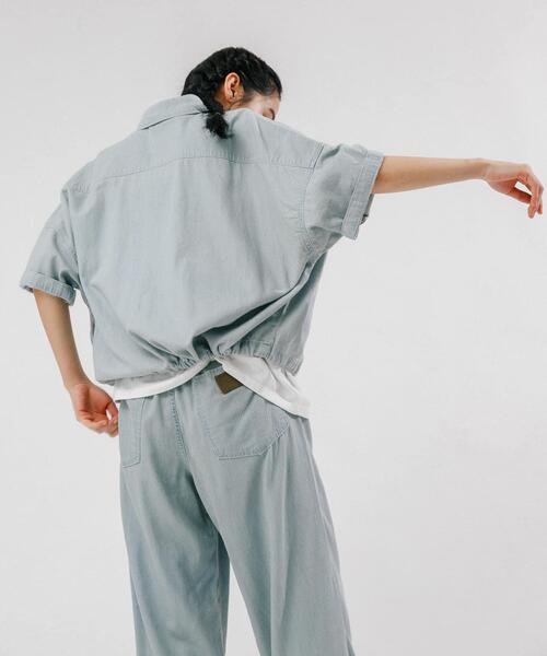 Wrangler(ラングラー)の「『別注』Wrangler×EKAL ライトデニムワークシャツ(シャツ/ブラウス・レディース・ライトブルー/インディゴブルー・FREE)」の9枚目の写真