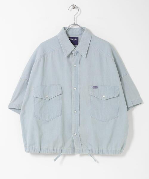 Wrangler(ラングラー)の「『別注』Wrangler×EKAL ライトデニムワークシャツ(シャツ/ブラウス・レディース・ライトブルー/インディゴブルー・FREE)」の10枚目の写真