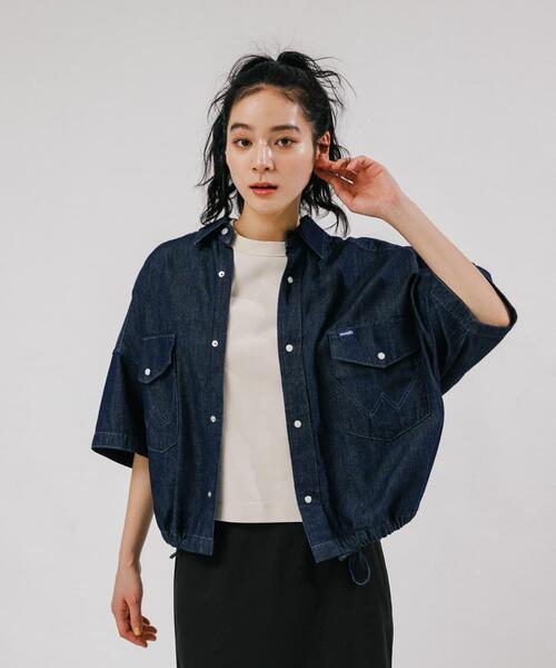 Wrangler(ラングラー)の「『別注』Wrangler×EKAL ライトデニムワークシャツ(シャツ/ブラウス・レディース・ライトブルー/インディゴブルー・FREE)」の17枚目の写真
