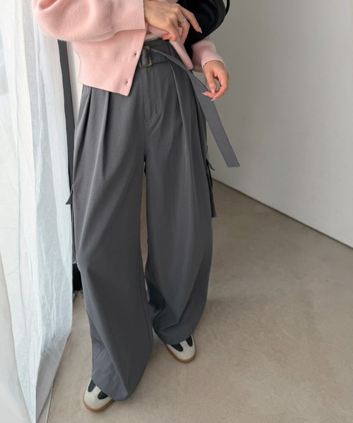 classicalelf(クラシカルエルフ)の「一着で、ラフなのにキレイを叶える◎2タックロングベルト付きカーゴパンツ(カーゴパンツ・レディース・ブラック/チャコール/ブラウン・LARGE/X-LARGE/SMALL/MEDIUM)」の13枚目の写真