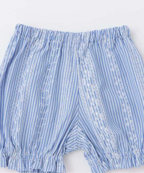 sense of wonder（センスオブワンダー）の「レースプリントストライプベビースーツ（ロンパース・キッズ・ブルー・70-80cm）」の7枚目の写真