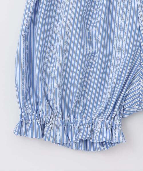 sense of wonder（センスオブワンダー）の「レースプリントストライプベビースーツ（ロンパース・キッズ・ブルー・70-80cm）」の8枚目の写真