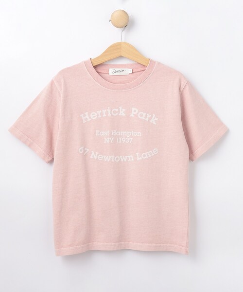 Dessin(デッサン)の「【リンクコーデ可/洗える】ピグメント染め Tシャツ(Tシャツ/カットソー・キッズ・ライトブルー/ベビーピンク/ブラック・14/12)」の3枚目の写真