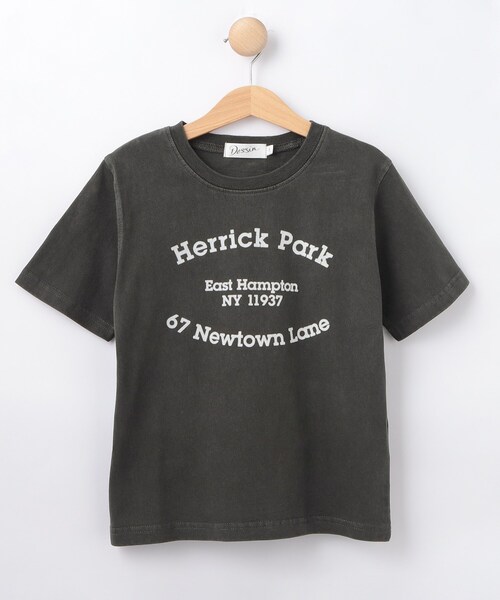 Dessin(デッサン)の「【リンクコーデ可/洗える】ピグメント染め Tシャツ(Tシャツ/カットソー・キッズ・ライトブルー/ベビーピンク/ブラック・14/12)」の1枚目の写真