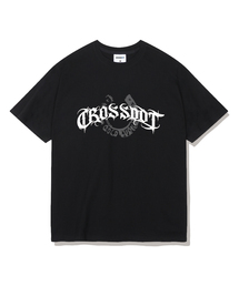 CROSSDOT（クロスドット）の「ブラックヘラルド オーバーサイズ 半袖Tシャツ 4カラー [CRSE_1007]（Tシャツ/カットソー）」