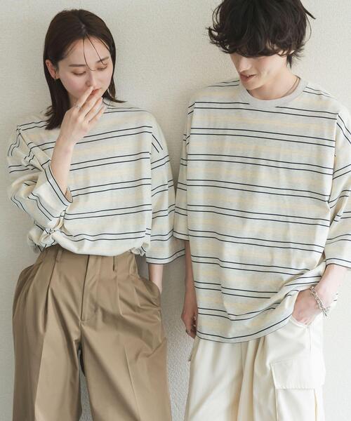 セール】ボーダーエクストラルーズTシャツ（Tシャツ/カットソー