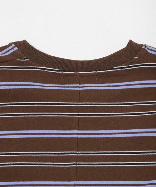 SENSE OF PLACE by URBAN RESEARCH(センスオブプレイスバイアーバンリサーチ)の「ボーダーエクストラルーズTシャツ(Tシャツ/カットソー・メンズ・ブラウン/ライトグレー/ネイビー/ミント・MEDIUM/LARGE)」の22枚目の写真