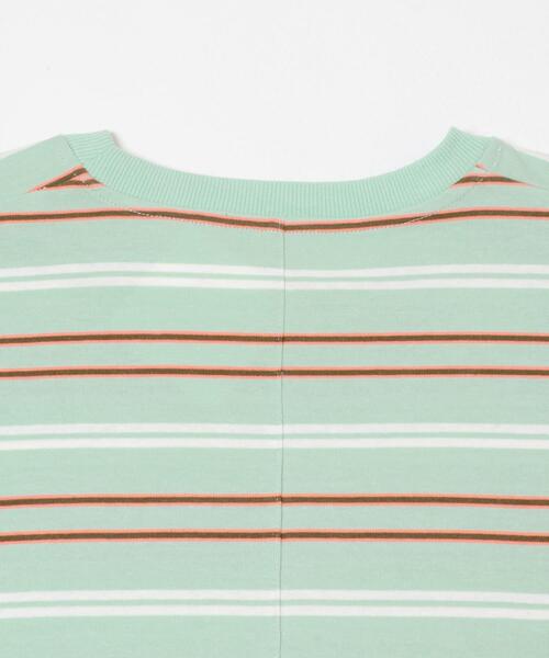 SENSE OF PLACE by URBAN RESEARCH(センスオブプレイスバイアーバンリサーチ)の「『ユニセックス』ボーダーエクストラルーズTシャツ(Tシャツ/カットソー・メンズ・ブラウン/ライトグレー/ネイビー/ミント・MEDIUM/LARGE)」の7枚目の写真