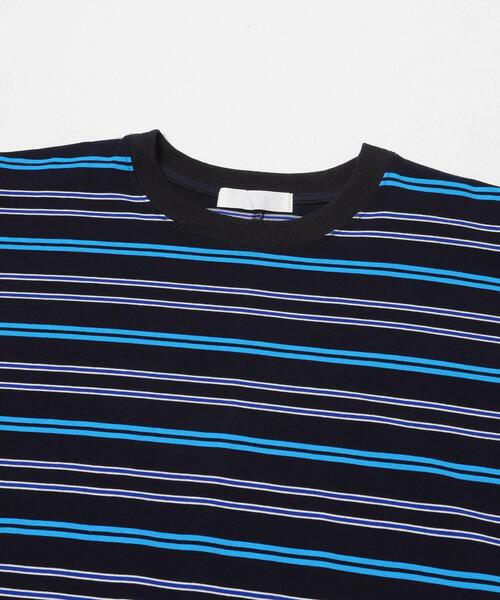 SENSE OF PLACE by URBAN RESEARCH(センスオブプレイスバイアーバンリサーチ)の「『ユニセックス』ボーダーエクストラルーズTシャツ(Tシャツ/カットソー・メンズ・ブラウン/ライトグレー/ネイビー/ミント・MEDIUM/LARGE)」の18枚目の写真