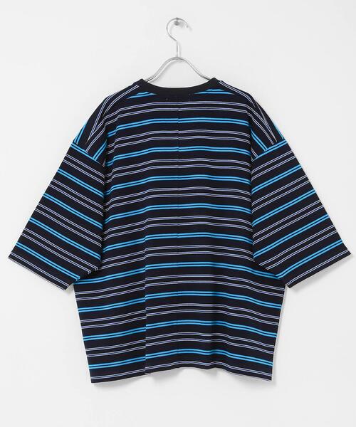 SENSE OF PLACE by URBAN RESEARCH(センスオブプレイスバイアーバンリサーチ)の「『ユニセックス』ボーダーエクストラルーズTシャツ(Tシャツ/カットソー・メンズ・ブラウン/ライトグレー/ネイビー/ミント・MEDIUM/LARGE)」の20枚目の写真