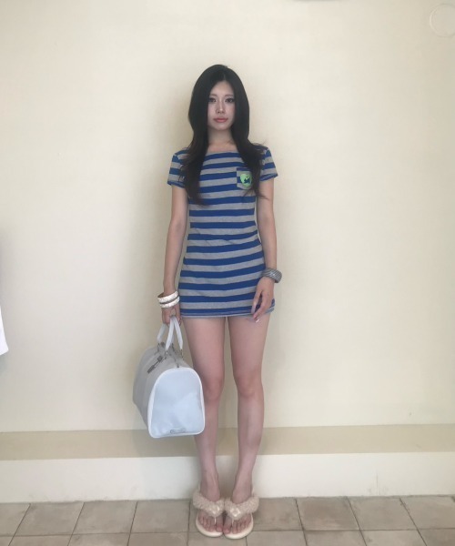 SCULPTOR(スカルプター)の「Sweet Kitty Stripe Dress(ワンピース・レディース・ブルー/ネイビー/ピンク・SMALL/MEDIUM/LARGE)」の5枚目の写真