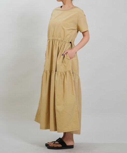 RIKKA FEMME(リッカファム)の「RIKKA FEMME/リッカファム ワンピース ロング丈 ウエストドロストワンピース RF6S-1409(ワンピース・レディース・ベージュ/ブラック・FREE)」の2枚目の写真