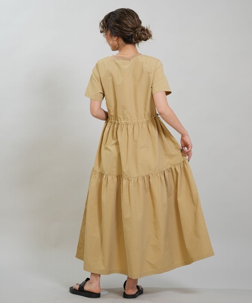 RIKKA FEMME(リッカファム)の「RIKKA FEMME/リッカファム ワンピース ロング丈 ウエストドロストワンピース RF6S-1409(ワンピース・レディース・ベージュ/ブラック・FREE)」の13枚目の写真