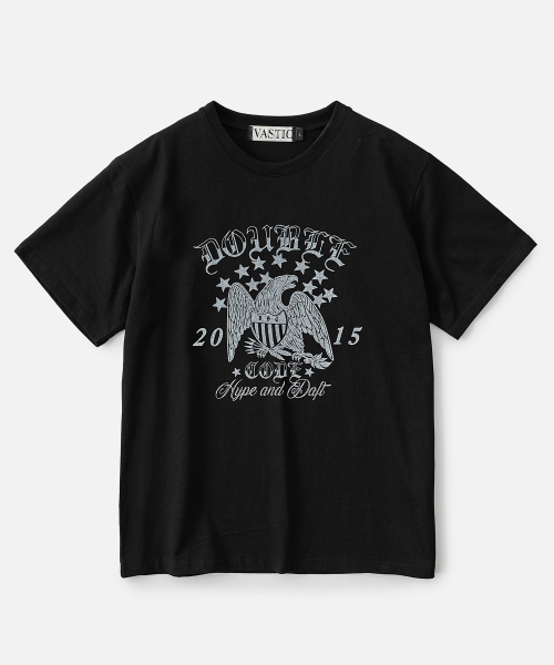 VASTIC（バスティック）の「イーグルエンブレムTシャツ_ブラック（Tシャツ/カットソー・メンズ・ブラック・MEDIUM/LARGE/X-LARGE）」の2枚目の写真