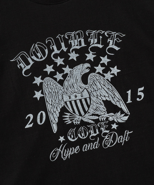 VASTIC（バスティック）の「イーグルエンブレムTシャツ_ブラック（Tシャツ/カットソー・メンズ・ブラック・MEDIUM/LARGE/X-LARGE）」の4枚目の写真