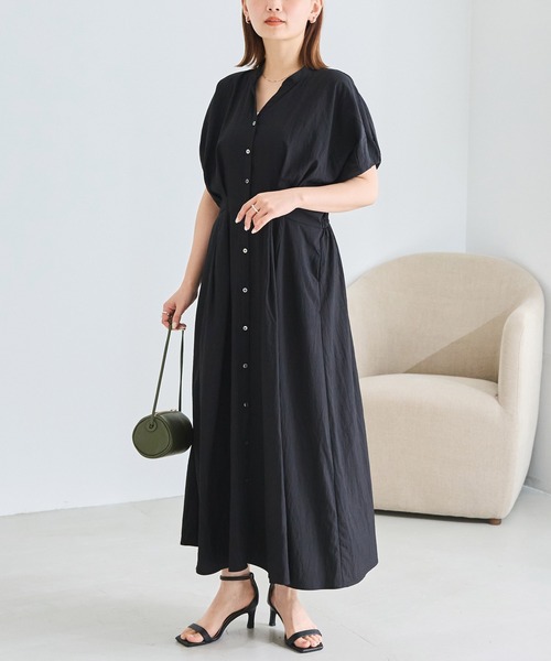 LAVEANGE(ラビアンジェ)の「ウエストタックスキッパーワンピース(ワンピース・レディース・ベージュ/ブラック・3L/4L/5L/M/LL)」の16枚目の写真