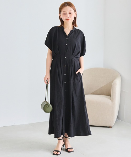 LAVEANGE(ラビアンジェ)の「ウエストタックスキッパーワンピース(ワンピース・レディース・ベージュ/ブラック・3L/4L/5L/M/LL)」の17枚目の写真