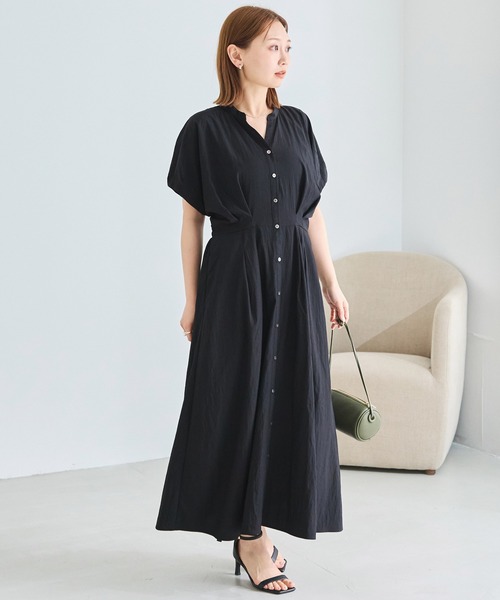 LAVEANGE(ラビアンジェ)の「ウエストタックスキッパーワンピース(ワンピース・レディース・ベージュ/ブラック・3L/4L/5L/M/LL)」の18枚目の写真