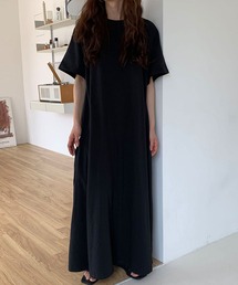ボリュームロング丈Tシャツワンピース