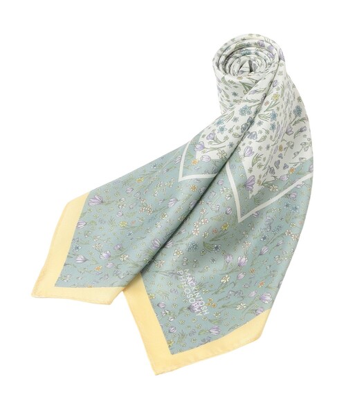 MACKINTOSH PHILOSOPHY（ﾏｯｷﾝﾄｯｼｭ ﾌｨﾛｿﾌｨｰ）の「Snowblue Garden シルクプリントスカーフ（バンダナ/スカーフ・レディース・ブルー系その他3/ダークネイビー/ベージュ系その他・FREE）」の12枚目の写真