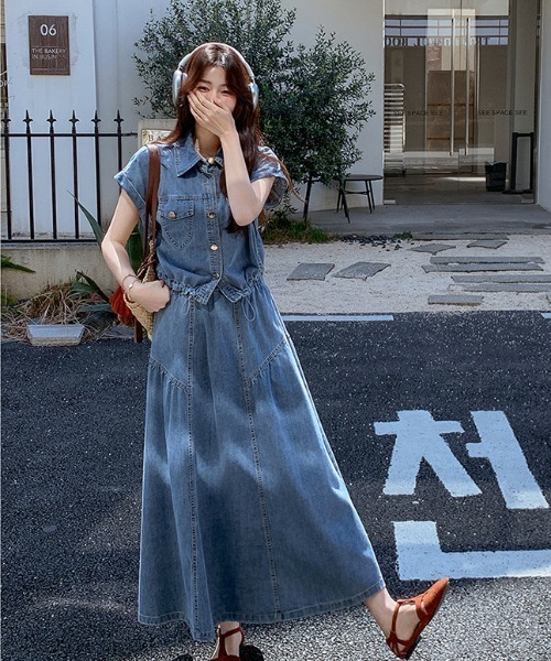 デニムトップススカートセットアップ（セットアップ）｜FAVORITO