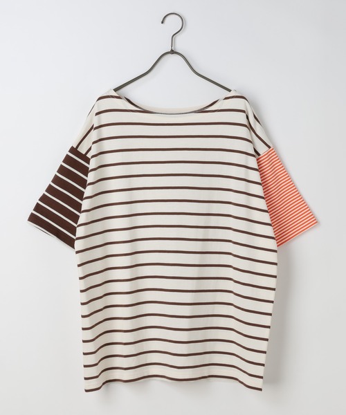 GEORGE'S(ジョージズ)の「リメイク風ボーダーTシャツ(Tシャツ/カットソー・レディース・レッド系その他/グリーン系その他/ブラウン系その他・FREE)」の20枚目の写真
