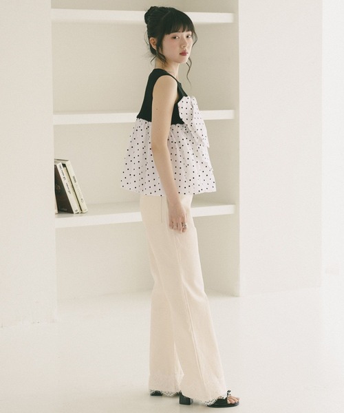 Heather(ヘザー)の「シャイニーリボンヒールサンダル 773976(サンダル・レディース・ブラック/ピンク/ホワイト系その他・M/L)」の12枚目の写真