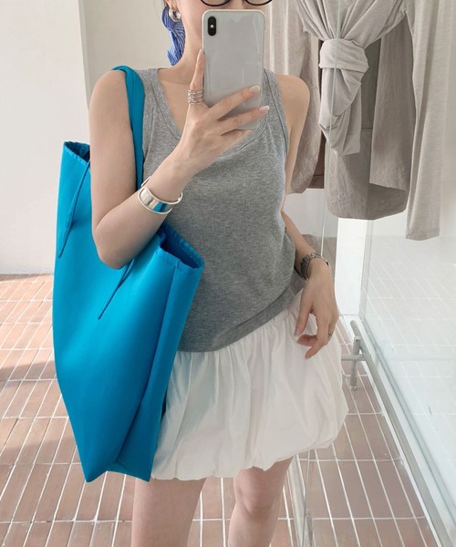 DAY CLOSET(デイ クローゼット)の「【カップ付き】花柄 レース リブ タンクトップ レディース(タンクトップ・レディース・ブラック・FREE)」の12枚目の写真