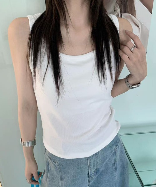DAY CLOSET(デイ クローゼット)の「【カップ付き】花柄 レース リブ タンクトップ レディース(タンクトップ・レディース・ブラック・FREE)」の21枚目の写真