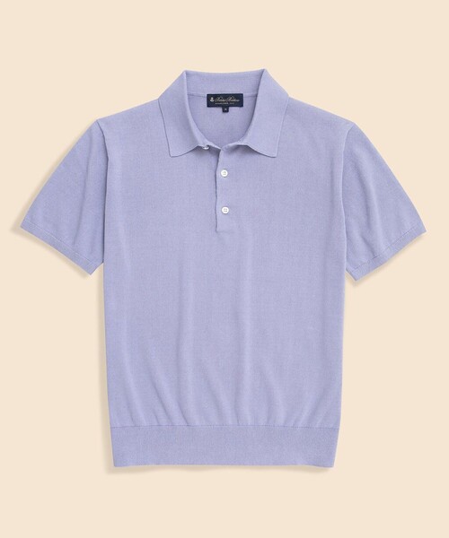 BROOKS BROTHERS(ブルックスブラザーズ)の「ペーパーヤーン/ポリエステル ショートスリーブ ポロセーター(ポロシャツ・メンズ・ネイビー/ラベンダー/オレンジ/ベージュ・LARGE/SMALL/MEDIUM)」の3枚目の写真