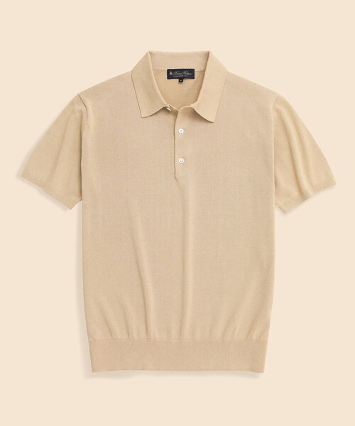 BROOKS BROTHERS(ブルックスブラザーズ)の「ペーパーヤーン/ポリエステル ショートスリーブ ポロセーター(ポロシャツ・メンズ・ネイビー/ラベンダー/オレンジ/ベージュ・LARGE/SMALL/MEDIUM)」の2枚目の写真