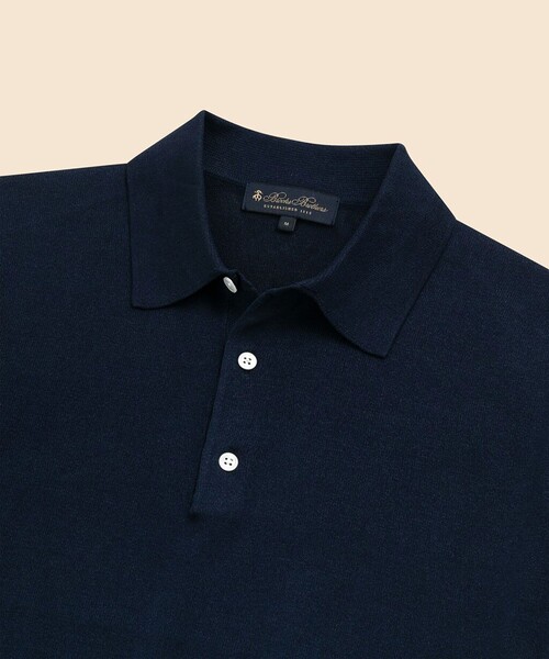 BROOKS BROTHERS(ブルックスブラザーズ)の「ペーパーヤーン/ポリエステル ショートスリーブ ポロセーター(ポロシャツ・メンズ・ネイビー/ラベンダー/オレンジ/ベージュ・LARGE/SMALL/MEDIUM)」の6枚目の写真