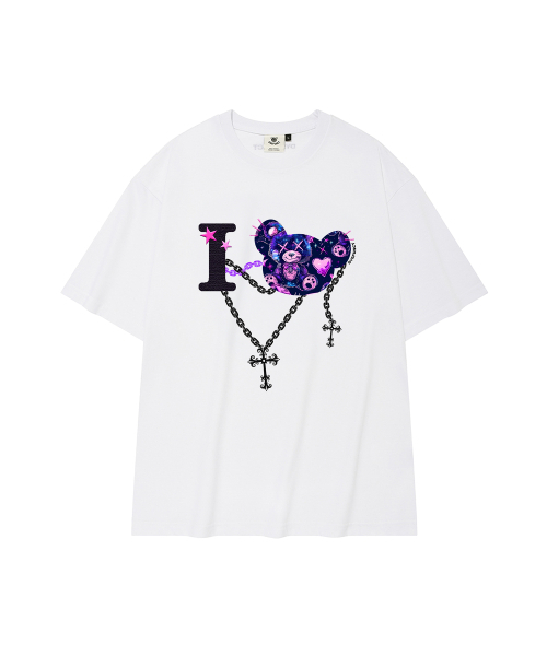 DYSFUNCT(ディスファンクト)の「I LOVE BROKEN BEARS T-SHIRT(WHITE)(Tシャツ/カットソー・レディース・その他・SMALL/MEDIUM/LARGE)」の4枚目の写真