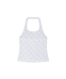 Yuje（ユジェ）の「LACE HALTER NECK (2size)（Tシャツ/カットソー）」