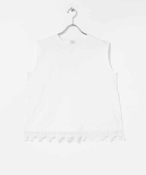 URBAN RESEARCH DOORS(アーバンリサーチドアーズ)の「裾レースノースリーブプルオーバー(Tシャツ/カットソー・レディース・オフホワイト/ブラック・FREE)」の13枚目の写真