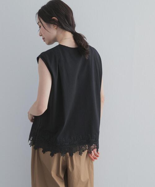 URBAN RESEARCH DOORS(アーバンリサーチドアーズ)の「裾レースノースリーブプルオーバー(Tシャツ/カットソー・レディース・オフホワイト/ブラック・FREE)」の19枚目の写真