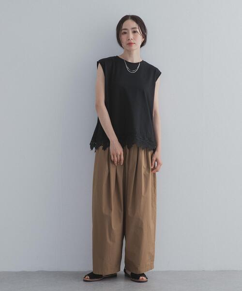 URBAN RESEARCH DOORS(アーバンリサーチドアーズ)の「裾レースノースリーブプルオーバー(Tシャツ/カットソー・レディース・オフホワイト/ブラック・FREE)」の20枚目の写真