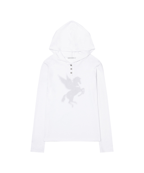FANCY CLUB(ファンシークラブ)の「ペガサス フードパーカー ロングスリーブ (ホワイト) F26QB049(Tシャツ/カットソー・レディース・その他・ONE)」の4枚目の写真