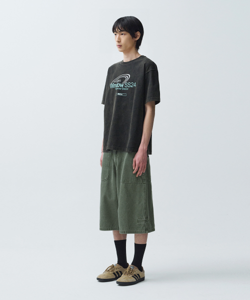 INTEMPOMOOD（インテンポムード）の「ユーズドウォッシュバミューダパンツ : 3カラー（その他パンツ・レディース・ベージュ/チャコール/カーキ・LARGE/MEDIUM/X-LARGE）」の18枚目の写真