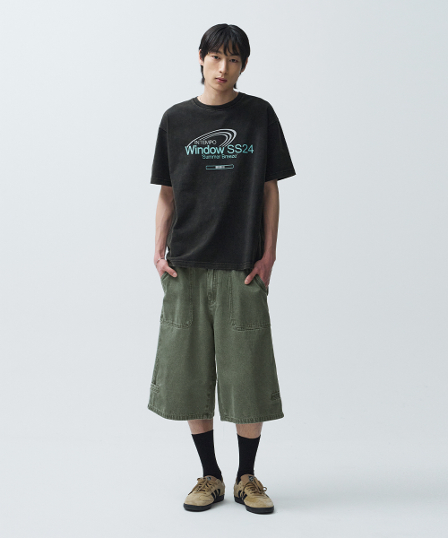 INTEMPOMOOD（インテンポムード）の「ユーズドウォッシュバミューダパンツ : 3カラー（その他パンツ・レディース・ベージュ/チャコール/カーキ・LARGE/MEDIUM/X-LARGE）」の17枚目の写真