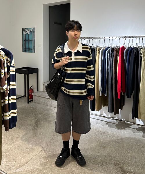 INTEMPOMOOD（インテンポムード）の「ユーズドウォッシュバミューダパンツ : 3カラー（その他パンツ・レディース・ベージュ/チャコール/カーキ・LARGE/MEDIUM/X-LARGE）」の6枚目の写真