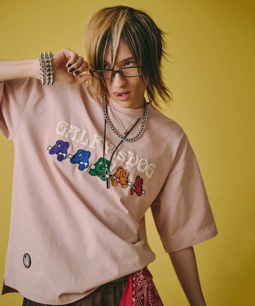 GALFY(ガルフィー)の「GALFY-復刻GALFY is DOG Tee(Tシャツ/カットソー・メンズ・ピンク/ホワイト/ブラック・L/XL)」の1枚目の写真