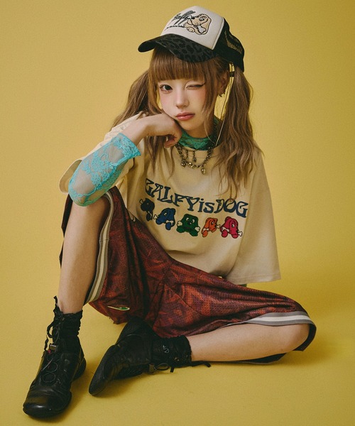 GALFY(ガルフィー)の「GALFY-復刻GALFY is DOG Tee(Tシャツ/カットソー・メンズ・ピンク/ホワイト/ブラック・L/XL)」の6枚目の写真