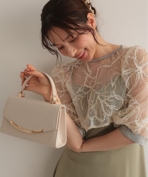 Cupid Heart(キューピッドハート)の「【Cupid Heart】結婚式用!ラメハンドバッグ(ハンドバッグ・レディース・シルバー/ブラック/ベージュ・MEDIUM)」の4枚目の写真